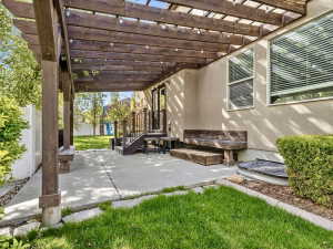 View of patio / terrace featuring a pergola