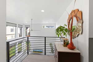Corridor with recessed lighting