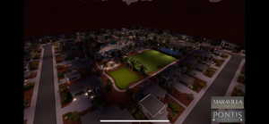 Aerial view at twilight