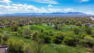 Aerial view of adjacent golf course