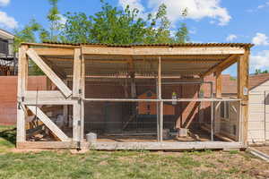 View of chicken coop