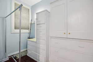 View of walk in closet