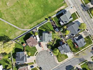 Aerial view of residential area