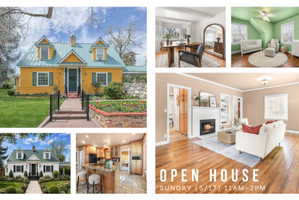 Real Estate Marketing Flyer. Presenting exterior and interior images of the property, with open house schedule