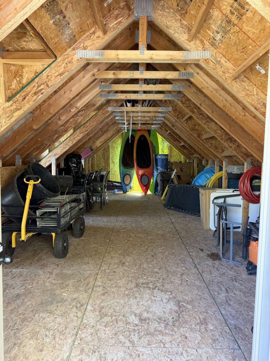 View of unfinished attic