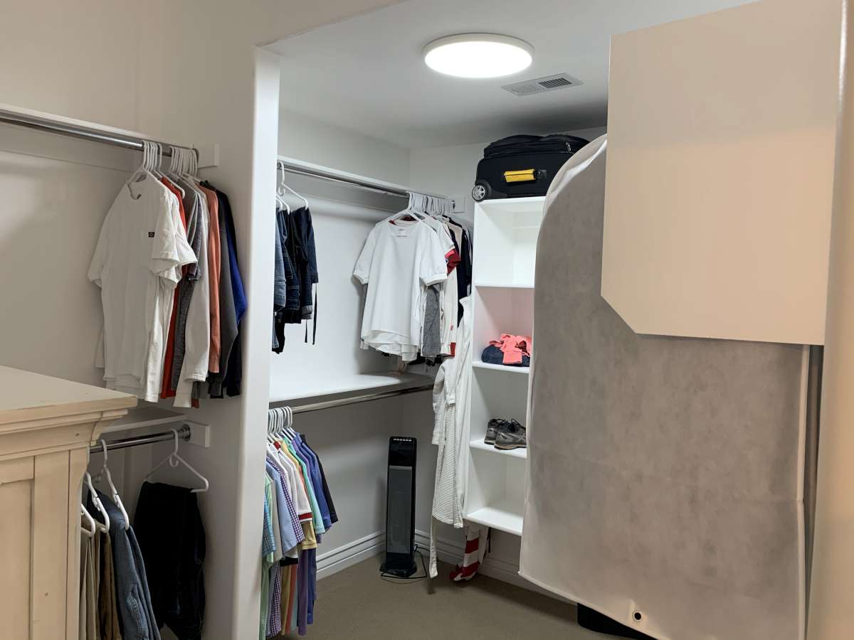 View of walk in closet