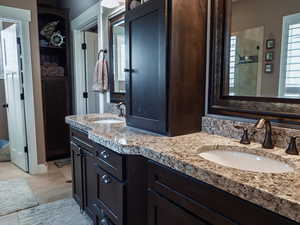 Bathroom with double vanity