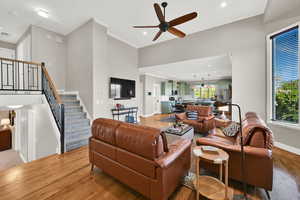 Custom railing and view from entry