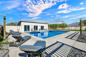 Pool house/ ADU and pool (with retractable pool liner)