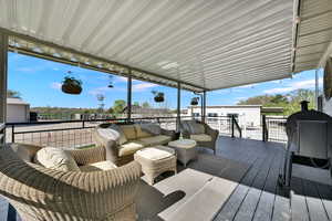 View from back door towards ADU and pool