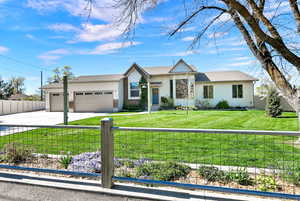 Custom front fence and mature landscaping