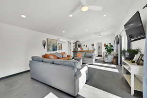 Family Room in the Pool house