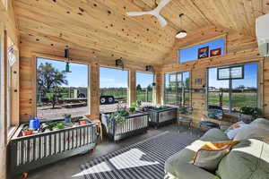 Blue pine sun or garden room perfect for an office or crafting and year round gardening