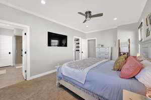 View into Primary bathroom and walk-in closet