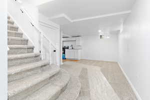 Basement living with an added kitchen