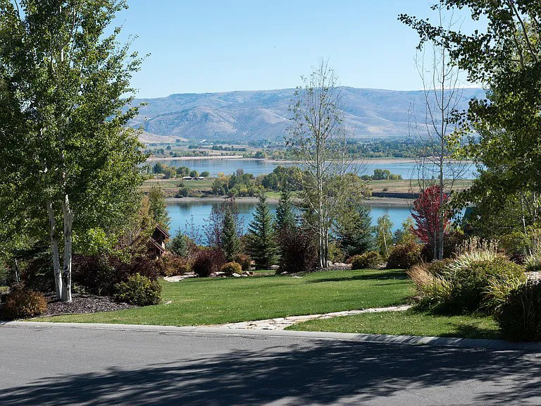 Water view with mountains