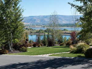 Water view with mountains