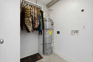 Utilities with electric water heater