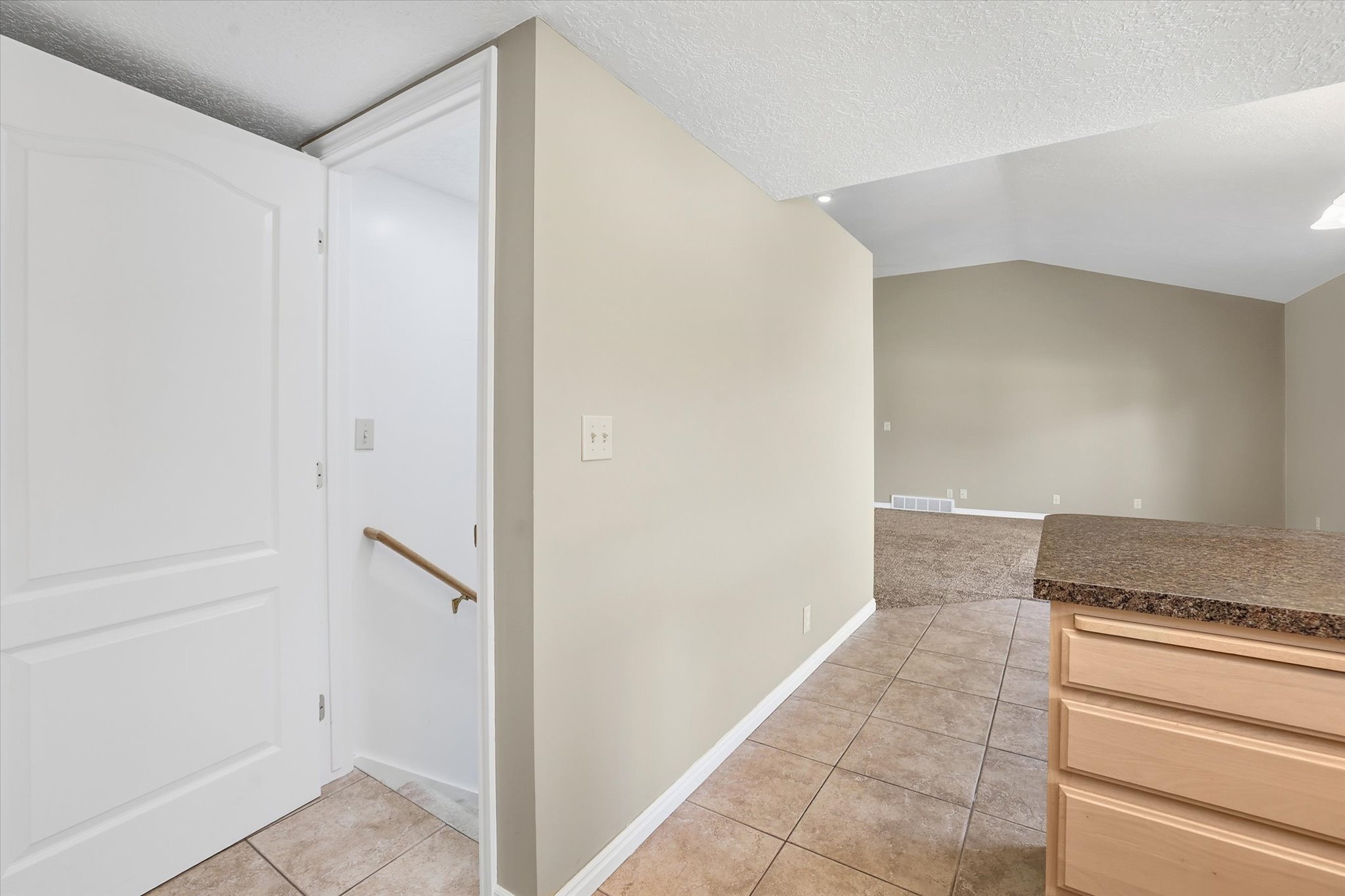 Door leading to basement from side of kitchen