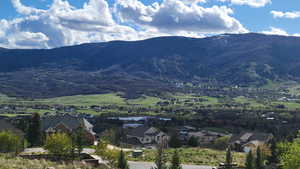 Mountain view with nearby suburban area