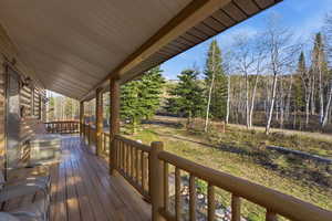View of wooden porch