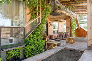 View of patio / terrace featuring a pergola