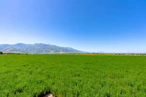 View of mountain background with rural landscape