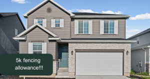 Two-story residence featuring grey horizontal siding and white trim