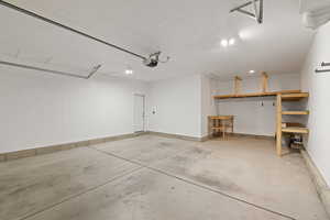 2 car garage with extra depth for storage