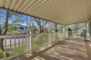 View of wooden terrace