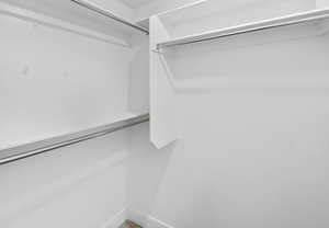 View of walk in closet