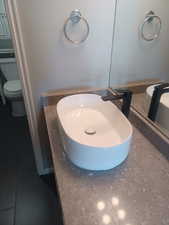 Master Bathroom featuring vanity and tile patterned floors