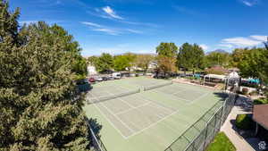 View of tennis court