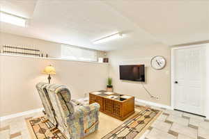 Living area with baseboards