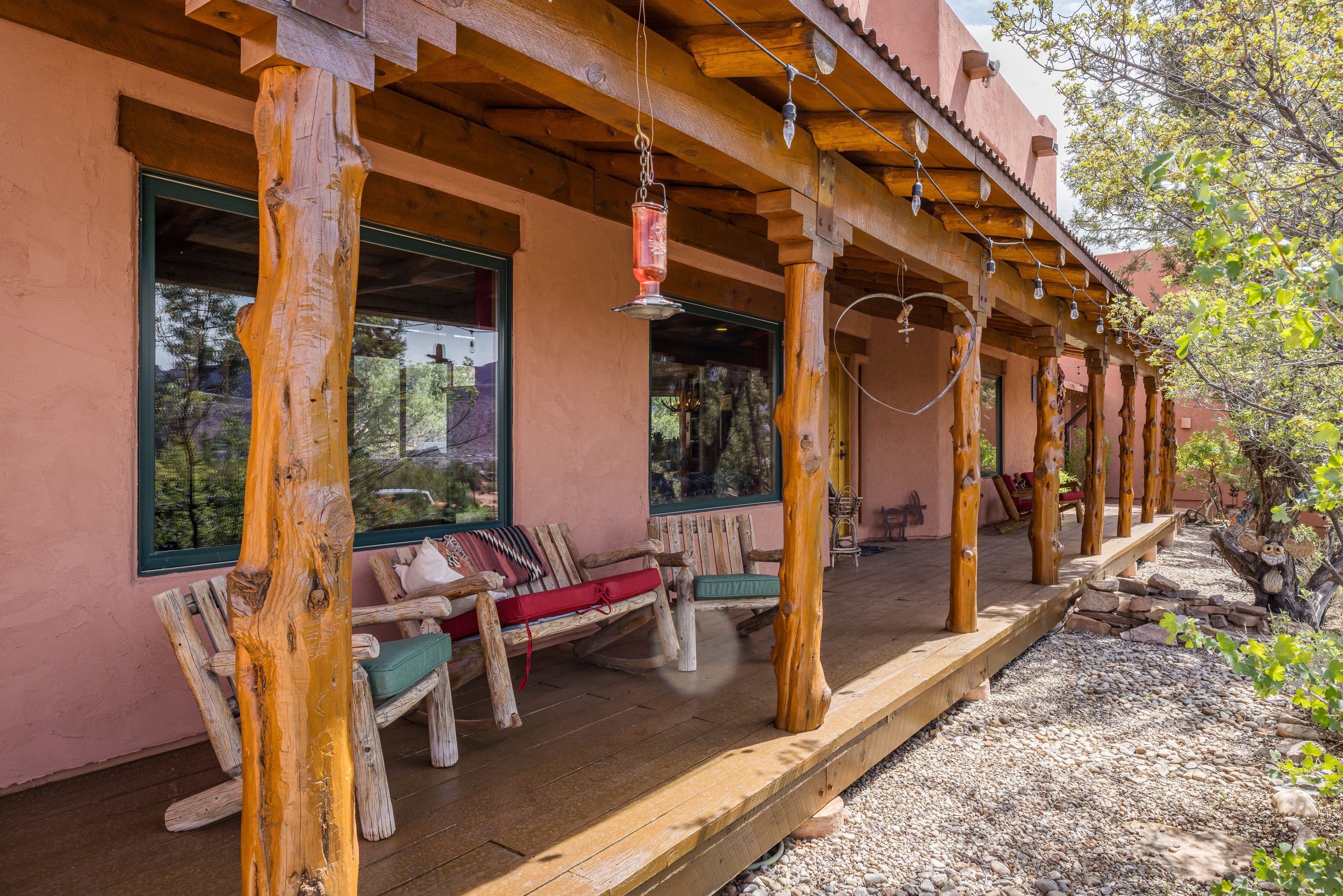 View of covered porch