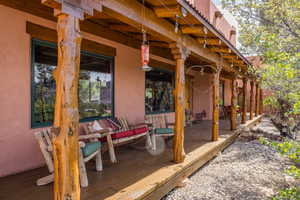 View of covered porch
