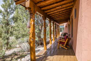 View of wooden porch