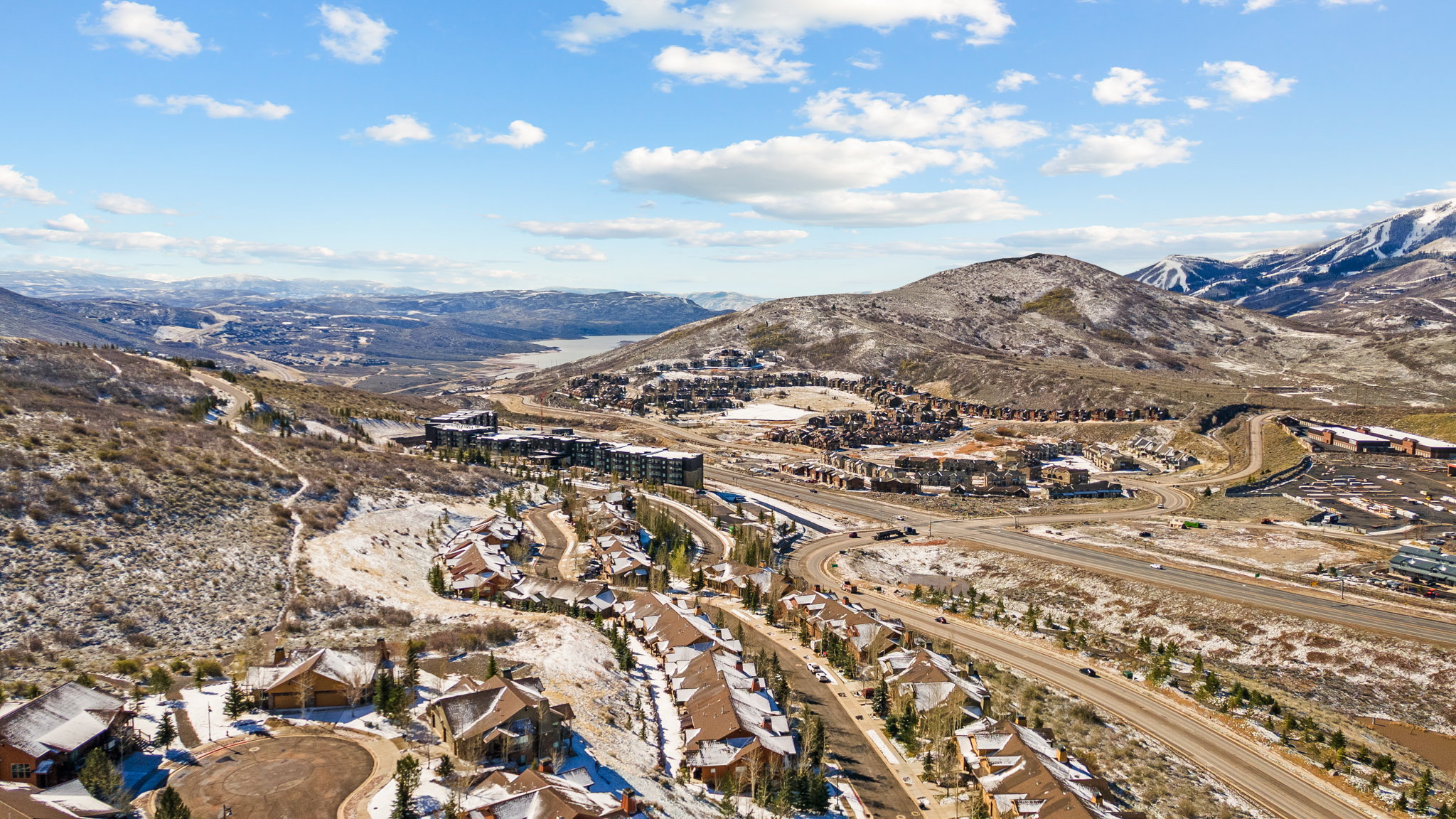 Mountain view with nearby suburban area