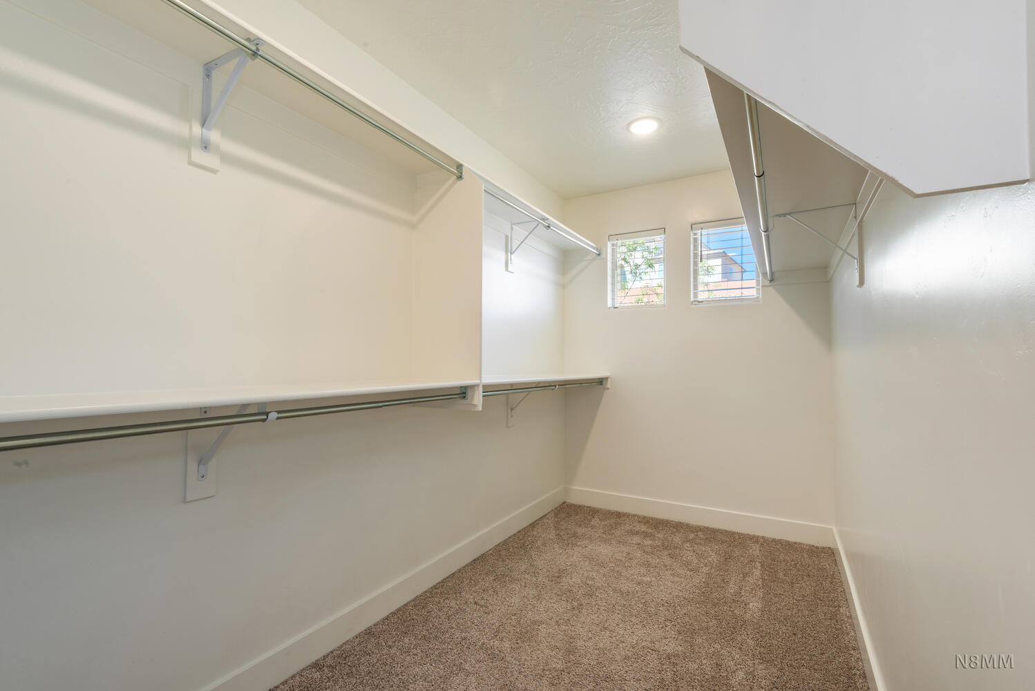Walk in closet featuring carpet
