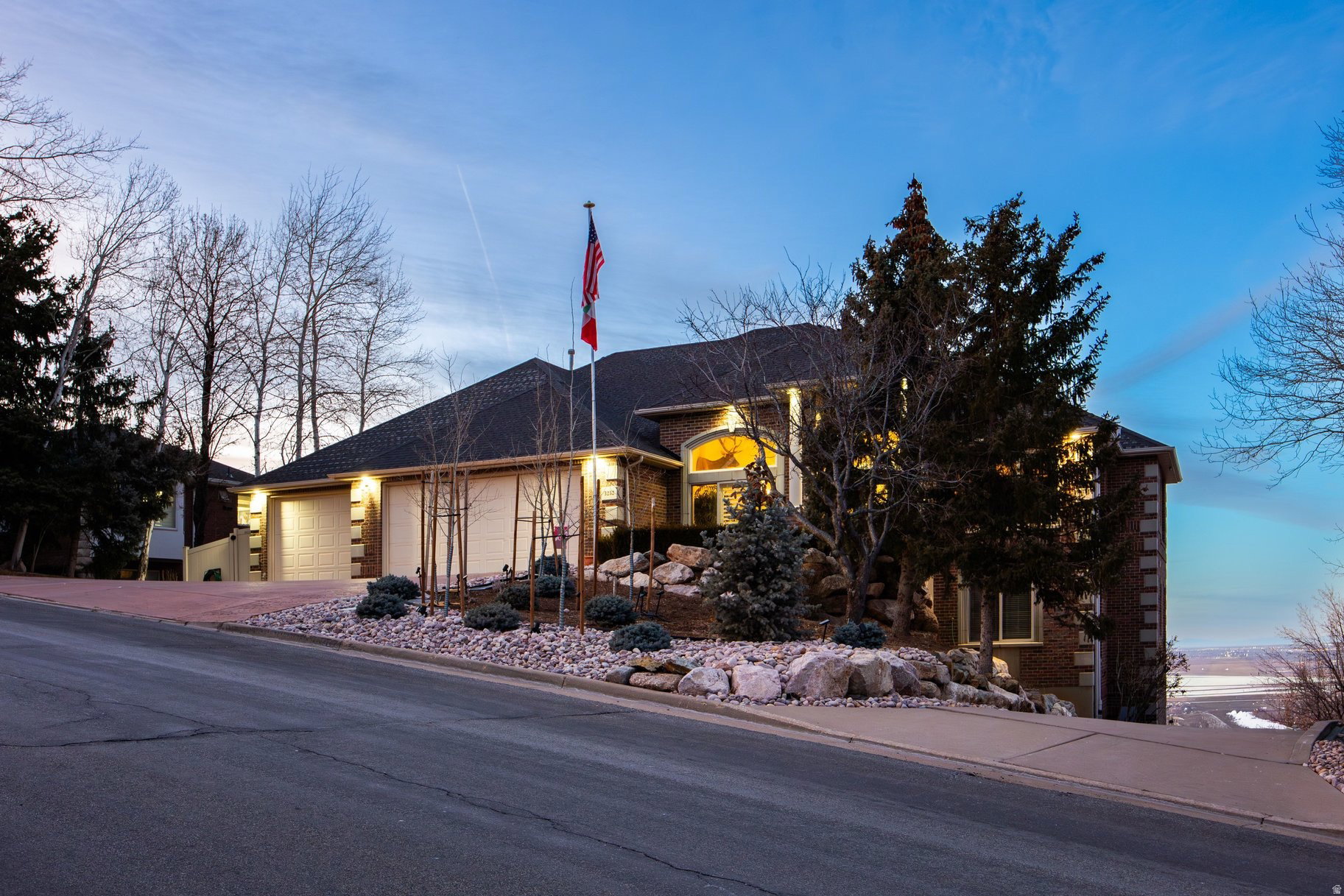 View of front of property with an attached garage