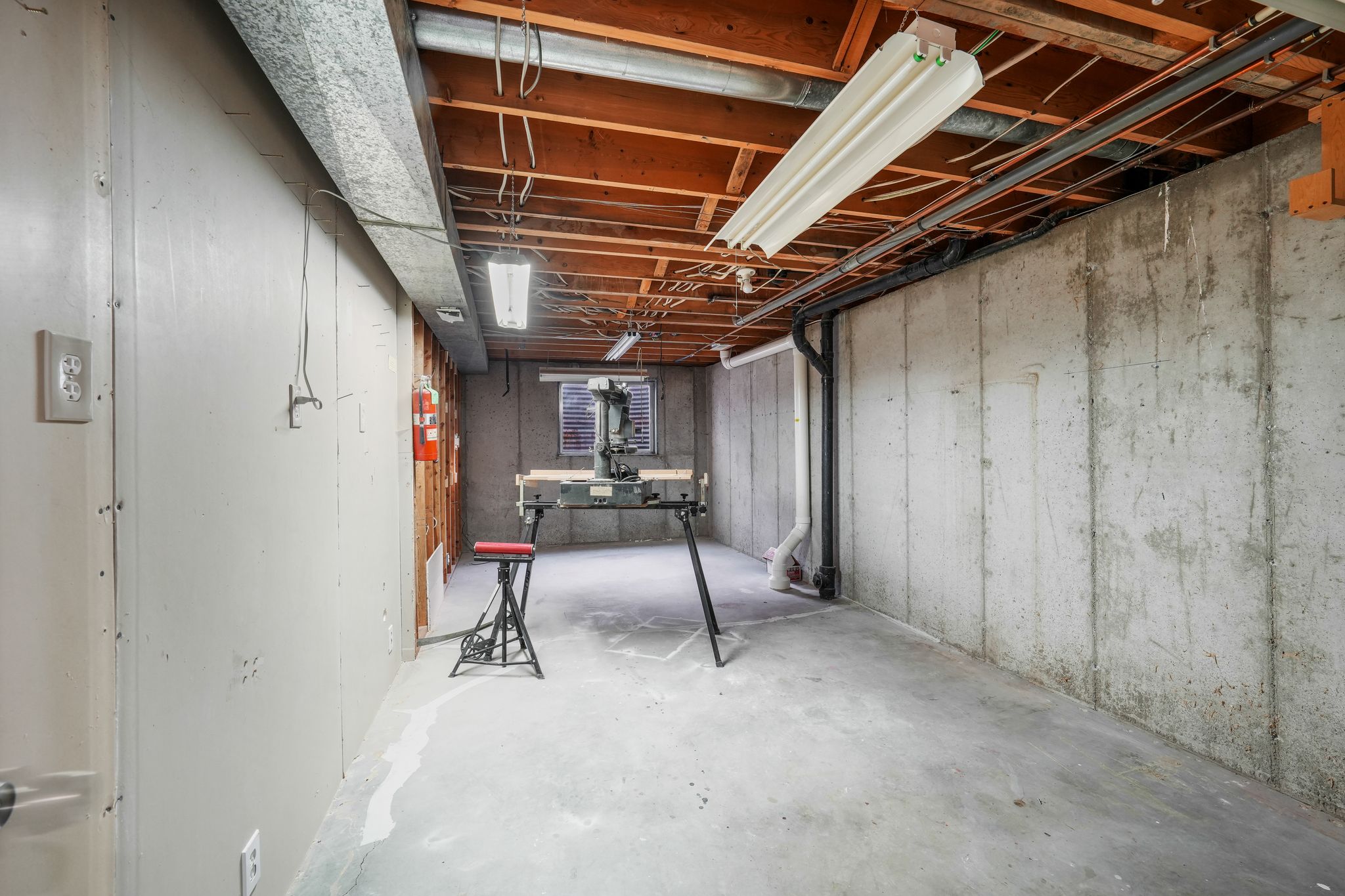 View of unfinished below grade area