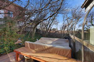 View of wooden deck