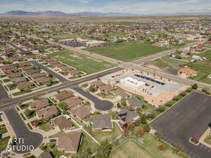 View of property location with nearby suburban area and a mountain backdrop