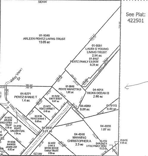 Map of parcels