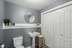 Half bathroom with toilet