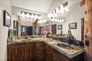 second floor primary suite bathroom