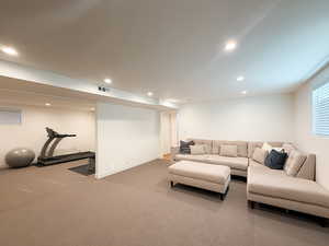 Rec room into exercise area