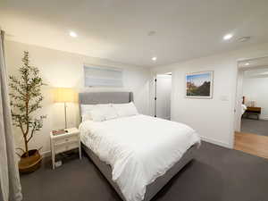 Primary lower level bedroom w/attached bath