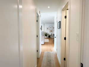 Main floor hall to baths and bedrooms