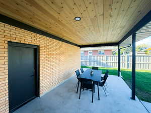 More patio to garage